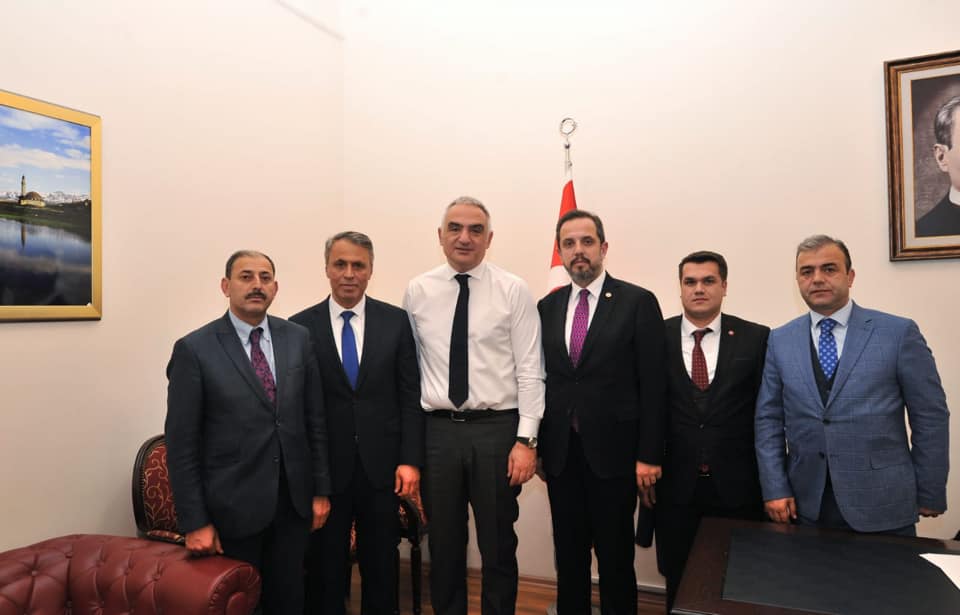 BELEDİYE BAŞKANIMIZ HASAN SOPACI KÜLTÜR VE TURİZM BAKANI MEHMET NURİ ERSOY'U MAKAMINDA ZİYARET ETTİ