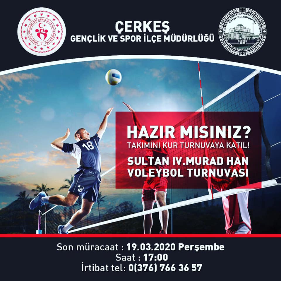 SULTAN IV. MURAD HAN VOLEYBOL TURNUVASI DÜZENLENİYOR - TAKIMINI KUR TURNUVAYA KATIL !